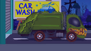 Scary Garbage Truck Car Wash Car Garage In This Video Scary Garbage Truck Is Off To The Car Wash Teach Children All About T Garbage Truck Car Wash Car