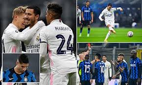 With barcelona's tallisman, lionel messi, out injured for the first leg of the el clasico. Inter Milan 0 2 Real Madrid Antonio Conte S Champions League Campaign Left In Tatters Daily Mail Online