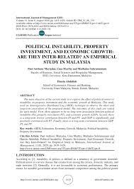 In political issues, mass media and electronic media should be equal and prudent in writing the articles throughout the country. Pdf Political Instability Property Investment And Economic Growth Are They Inter Related An Empirical Study In Malaysia
