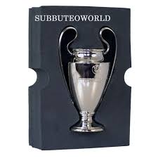 Identical in every detail right down the the fully embossed coup des clubs champions europeens, rare, most other replica trophies on the took delivery of my replica european cup just before christmas. 1016 The Uefa Champions League Trophy 100mm High Official Licensed Replica Trophy