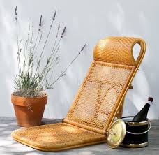 Vintage Folding Rattan Beach Lounge Chair Etsy Rattan Beach Chair Beach Lounge Chair Beach Chairs