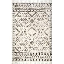 Nuloom Vasiliki Moroccan Tassel Shag Off White 9 Ft X 12 Ft Area Rug Gcdi02a 92012 The Home Depot Area Rugs Area Rug Sizes Rugs