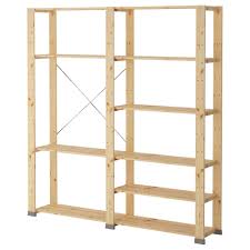 Hejne 2 Section Shelving Unit Softwood 60 5 8x12 1 4x67 3 8 Shelves Shelving Unit Ikea