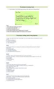 Read the following sentences then identify the expressions saying asking for and giving permissions 1. Worksheet Greeting Card Asking And Giving Opinion Cgecking Understanding Worksheet