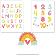 Click through to see each previous week's print. Premyo Wall Art Prints Nursery Decor Baby Room Decoration Girl Boy Kids Poster Set Alphabet Abc Rainbow Picture A4 Buy Online In Antigua And Barbuda At Antigua Desertcart Com Productid 225754953