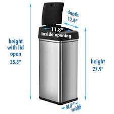 Find a wide selection of kitchen trash cans at great value on athome.com, and buy them at your local at home store. Itouchless 13 Gallon Touchless Sensor Kitchen Trash Can Garbage Bin Storage New 897112000581 Ebay