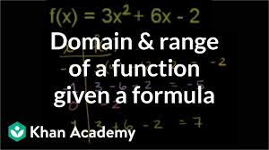 To find the value of the minimum/maximum, substitute the value x = into the quadratic function. Domain And Range Of Quadratic Functions Video Khan Academy