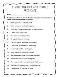 No Prep Finding The Subject And Predicate Of A Sentence Subject And Predicate Subject And Predicate Worksheets Predicates
