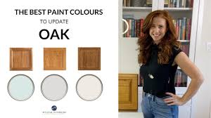 To make your kitchen look bigger, match your honey oak cabinets with the same color, or similar color, flooring. The Best Paint Colours To Update Oak Wood Cabinets Floor Or Trim Youtube