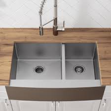 Find the best undermount kitchen sinks for your home in 2021 with the carefully curated selection available to shop at houzz. Khf203 36 Kraus 36 L X 21 W Double Basin Farmhouse Kitchen Sink With Basket Strainer Reviews Wayfair