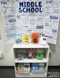 September Book Display Middle School Mayhem Middle School Books School Library Books Book Display