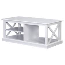 Top made of pine veneer, wood and engineered wood in a weathered gray finish. Temple Webster Hamptons Coastal Coffee Table