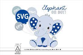 Download Royal Blue Baby Boy Elephant Graphic By Adlydigital Creative Fabrica