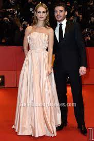 Lily james lands her first. Lily James Strapless Evening Dress Cinderella Berlin Film Festival Premiere Thecelebritydresses