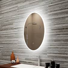 Tri fold mirrors are a great solution if you need storage space in a small bathroom. Orren Ellis Bomar Reflection Dimmable Led Lighted Frosted Edge Oval Bathroom Vanity Mirror Dimmable Led Lights Cottage Style Bathrooms Modern White Bathroom