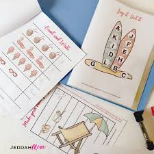 beach themed printable worksheets for preschool and kindergarten