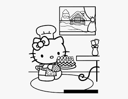 This cute set of hello kitty valentines coloring pages is a perfect addition to your child's valentine's day festivities. Hello Kitty Birthday Cake Coloring Hello Kitty Coloring Pages With Numbers Free Transparent Clipart Clipartkey