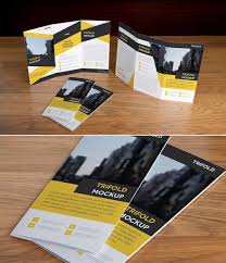 Free Branding Tri Fold Brochure Mockup Trifold Brochure Design Trifold Brochure Brochure Design