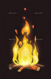 Cartoon Bonfire On Dark Background Art Background Dark Wallpaper Iphone Dark Backgrounds