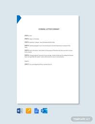 Free Formal Letter Format Template Word Doc Google Docs Apple Mac Pages In 2020 Formal Letter Template Lettering Word Doc