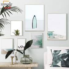 See more ideas about art, art decor, woodland nursery wall art. Beach Wall Art Gallery Ocean Surf Print Palm Tree Modern Minimalist Print Tropical Coastal Decor Wall Pictures For Living Room Painting Calligraphy Aliexpress