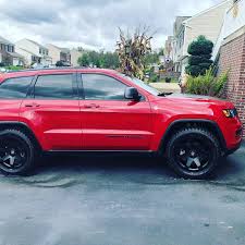 Black And Red Jeep Grand Cherokee 2017 Jeep Grand Cherokee Trailhawk W 2 5 Lift Black Rhino 20 Wheels And Atturo 275 55 20 Tires Jeep Grand Cherokee Jeep Srt8 Jeep Cherokee Limited