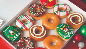 Stop by today for your favorite doughnut variety paired with a hot or iced coffee. Krispy Kreme On Twitter We Re Dreaming Of An Iced Christmas Santa Belly Ugly Sweater And Holiday Plaid Doughnuts Are In Shops Now