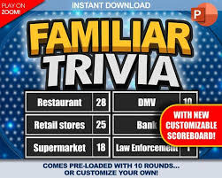 May 01, 2020 · how to play trivia games on zoom. Familiar Trivia Party Game Download Play On Zoom Pc Mac Etsy Ipad Games Make Your Own Game Download Games