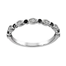 Black diamonds are treated to permanently create the intense black color. Two By London Henri Daussi White And Black Diamond Alternating Wedding Band London Jewelers Bridal Boutique