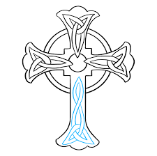 How To Draw A Celtic Cross Really Easy Drawing Tutorial Cross Drawing Celtic Cross Celtic Crafts