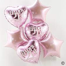 Pick your feature balloon and select plus 2 or 4 plain balloons on the next page. 21st Birthday Balloon Bouquet Buy Online Or Call 021 461 3807