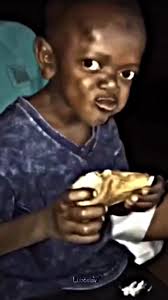 Little African Boy Running around in Diaper