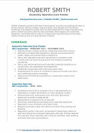assembly operator resume samples