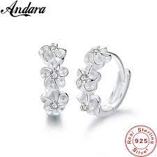 If so, we suggest you add silver earrings for girls and women to add charm to your overall appearance. New 925 Sterling Silver Earrings Small Flower Round Earrings Female Charm Jewelry Gift Hoop Earrings Aliexpress