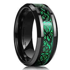 Black And Green Wedding Rings Men S 8mm Green Carbon Fiber Black Celtic Dragon Tungsten Carbide Ring Comfort Fit Wedding Band With Images Tungsten Mens Rings Mens Wedding Bands Tungsten Tungsten Carbide Wedding Rings