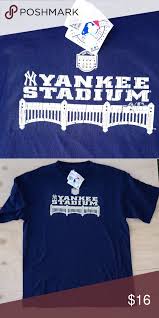 Yankee Stadium Blue Majestic T Shirt Large Majestic Shirts Shirts T Shirt