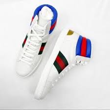 Gucci white leather tennis usa exclusive sneakers shoes 46.5 us 13.5 authentic. Best 25 Deals For Mens Gucci White High Top Sneakers Poshmark