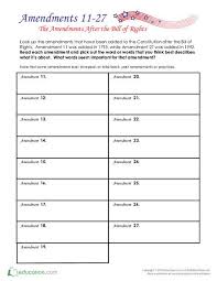 Fourth Grade Reading Writing Worksheets Amendments 11 27 Social Studies Worksheets Civics Teaching Government