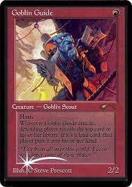 If you have your own deck that has goblin guide in it, we would greatly appreciate it if you would consider adding your deck to our site. Goblin Guide Magic The Gathering Cards Magic The Gathering Cards