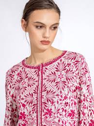 25% Ivko Strickjacke 40 42 46 rosewood pink ecru Zipper Cardigan 241521