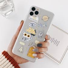 Funny Cartoon Abstract Clear Phone Case For Iphone 11 Pro Max X Xr Xs Max 6 6s 7 8 Plus Soft Tpu Fashion Cases Cover Diy Phone Cases Iphone Bff Phone Cases Apple Phone Case