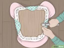 Lay your fabric out, wrong side up, on a large flat surface. How To Reupholster A Dining Chair Seat With Pictures Wikihow
