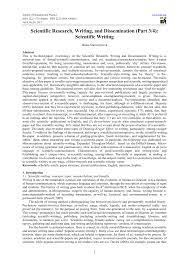 This paper describes the effect of various students and faculty authoring partnerships on the use of the imrad. Pdf Scientific Research Writing And Dissemination Part 3 4 Scientific Writing