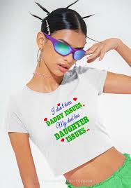 Cherrykitten Daddy Issues Y2K Baby Tee Cherrykitten for Sale