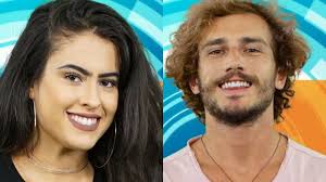 Foto: Os 'cupidos' de Hana e Alan foram o primeiro beijo da casa do  'BBB19'. Maycon disse para Alan que se ele beijasse Isabella, o surfista  deveria beijar a carioca.