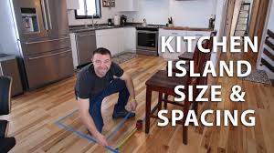 The design includes a large workspace, a lower. Kitchen Island Size And Spacing Ideas Youtube