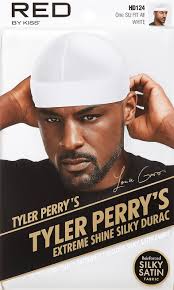 So Tyler Perry sellin' du-rags now??? 😭 Bro got Madea out here pushin wave  caps?! This man really tryna be Oprah AND Murray's Pomade at the same time  😭