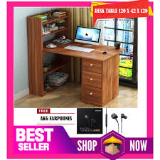 Kitchen work tables with storage luxury oak cupboard kitchen black. Computer Study Table Office Desk With Drawers 120x40cm With Storage Sturdy And Heavy Duty Shopee Philippines