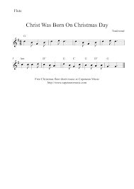 Easy Sheet Music For Beginners: Free Christmas flute sheet music | Christ  Was Born On Christmas Day