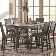 Check out our gray dining table selection for the very best in unique or custom, handmade pieces from our kitchen & dining tables shops. Progressive Willow Counter Height Dining Table In Distressed Dark Gray D801 12b 12t